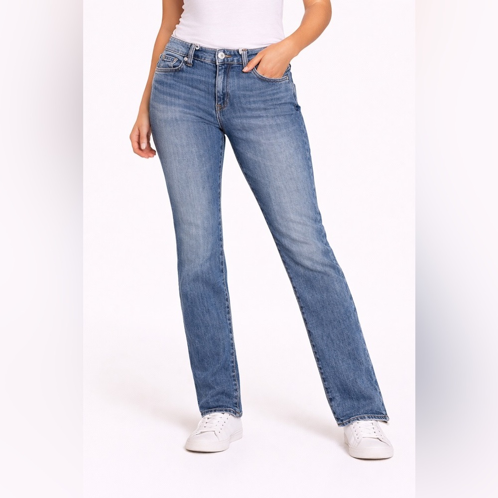 7 For All Mankind Straight Leg Jeans in Light Blue Wash